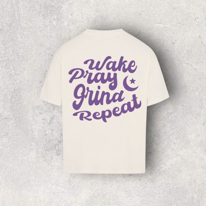 Bismillah - Wake Pray Grind Repeat - Oversized Shirt